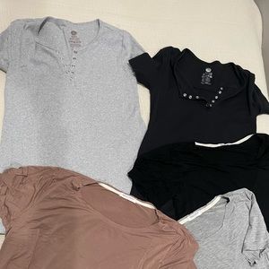 Lot of Neutral Nursing Tops. Kindred Bravely Sz M and Small Show Tops in L COMFY